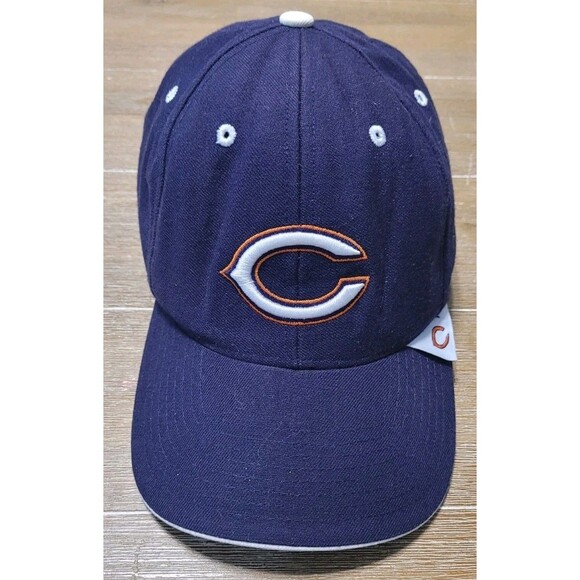 Vintage Chicago Bears Twins Enterprise Adjustable Hat Cap Wool Blend NFL Black - Picture 1 of 6